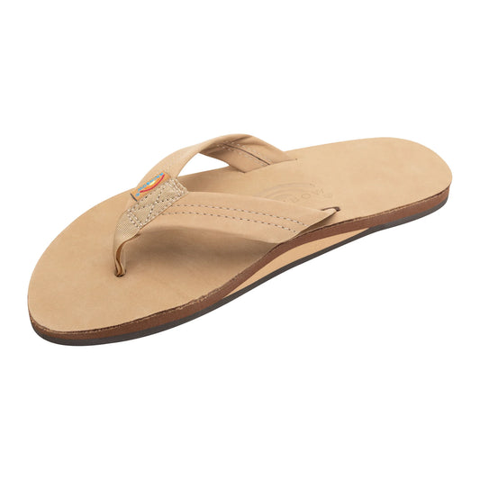 Rainbow Sandals Men's Single Layer Premier Leather with Arch Support 1" Strap
