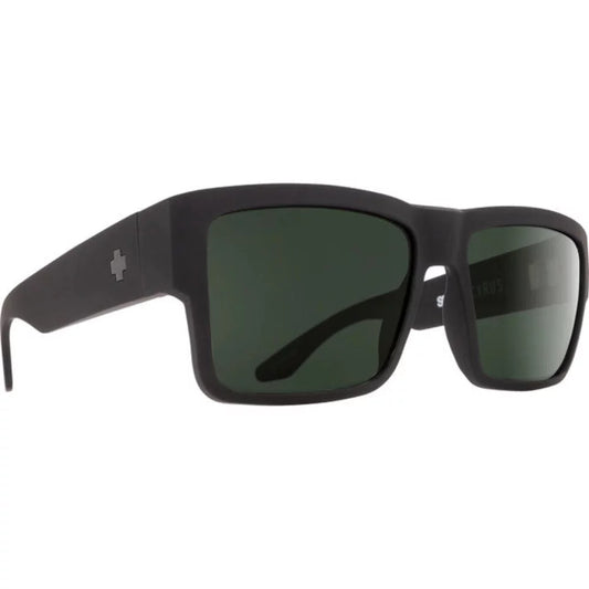 Spy Cyrus Sunglasses - Soft Matte Black/HD Plus Grey Green Polarized Mens Sunglasses – Image 1