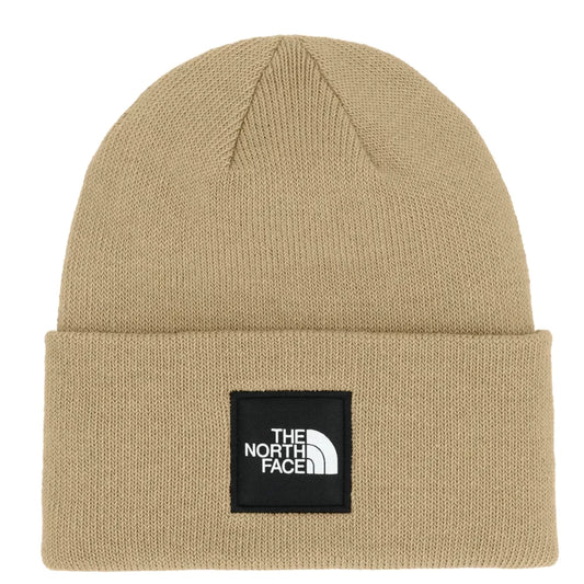 THE NORTH FACE BIG BOX BEANIE Kahki Stone Snow Headwear – Image 1