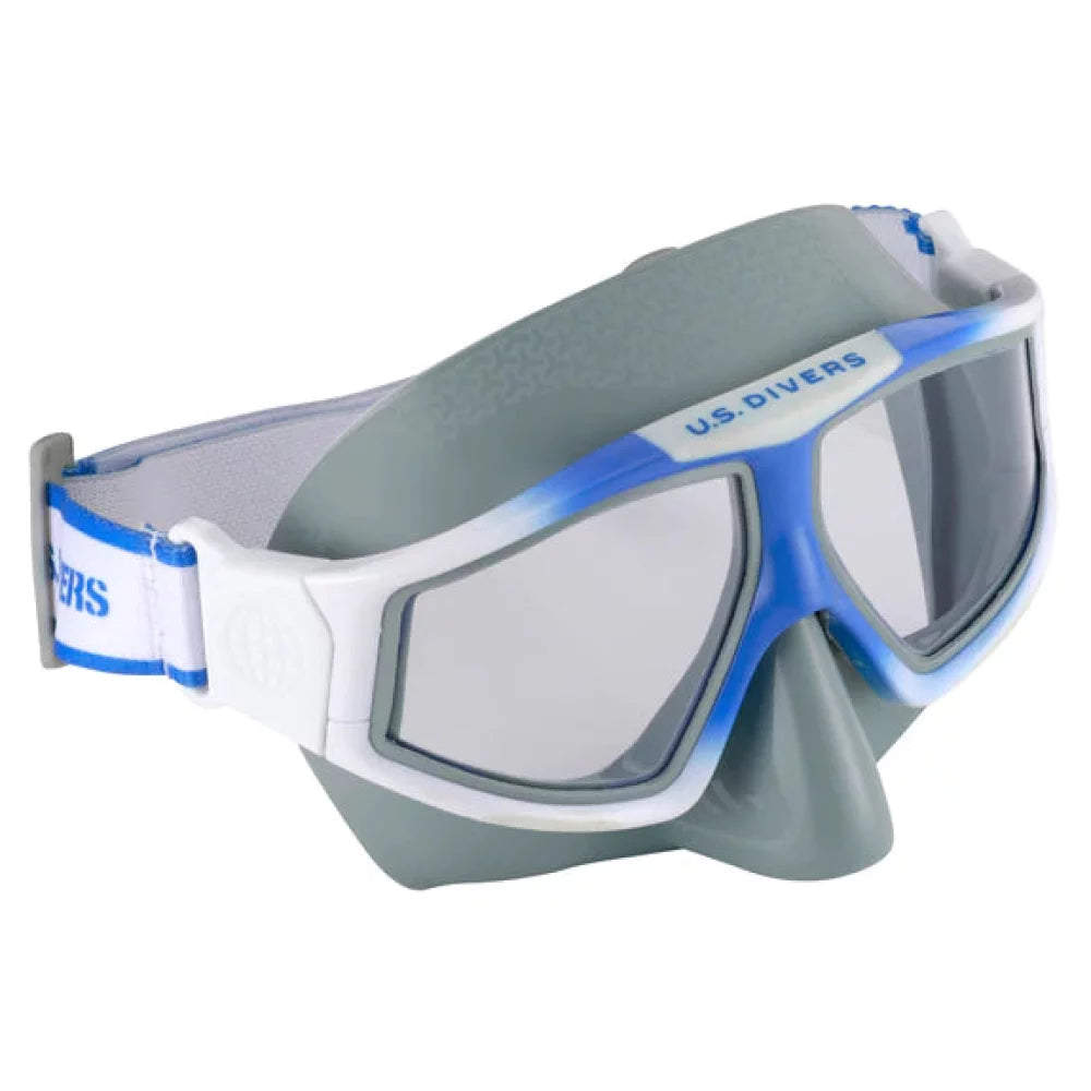 US Divers Avila LX Snorkel Mask White/Blue Snorkel & Dive – Image 1