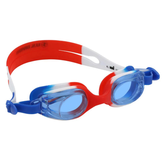 US Divers Splash JR Goggles Red/White/Blue Snorkel & Dive – Image 1