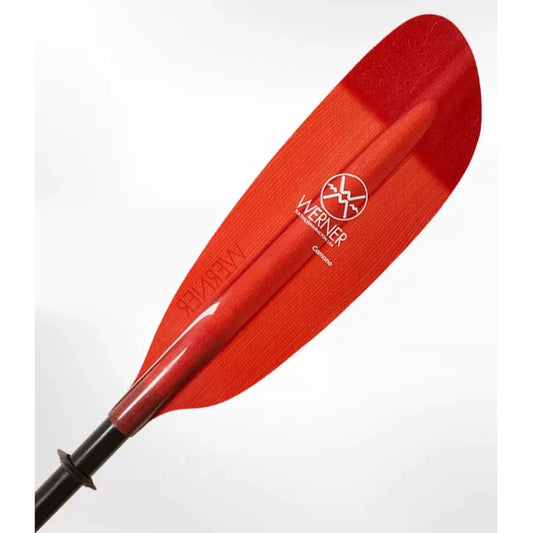 Werner Camano-Translucent Red-230-Standard Shaft Kayak Paddle – Image 1