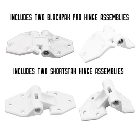 YakAttack Hinge & Latch Kit for BlackPak Pro and ShortStak, White Kayak Fishing Accessory – Image 2