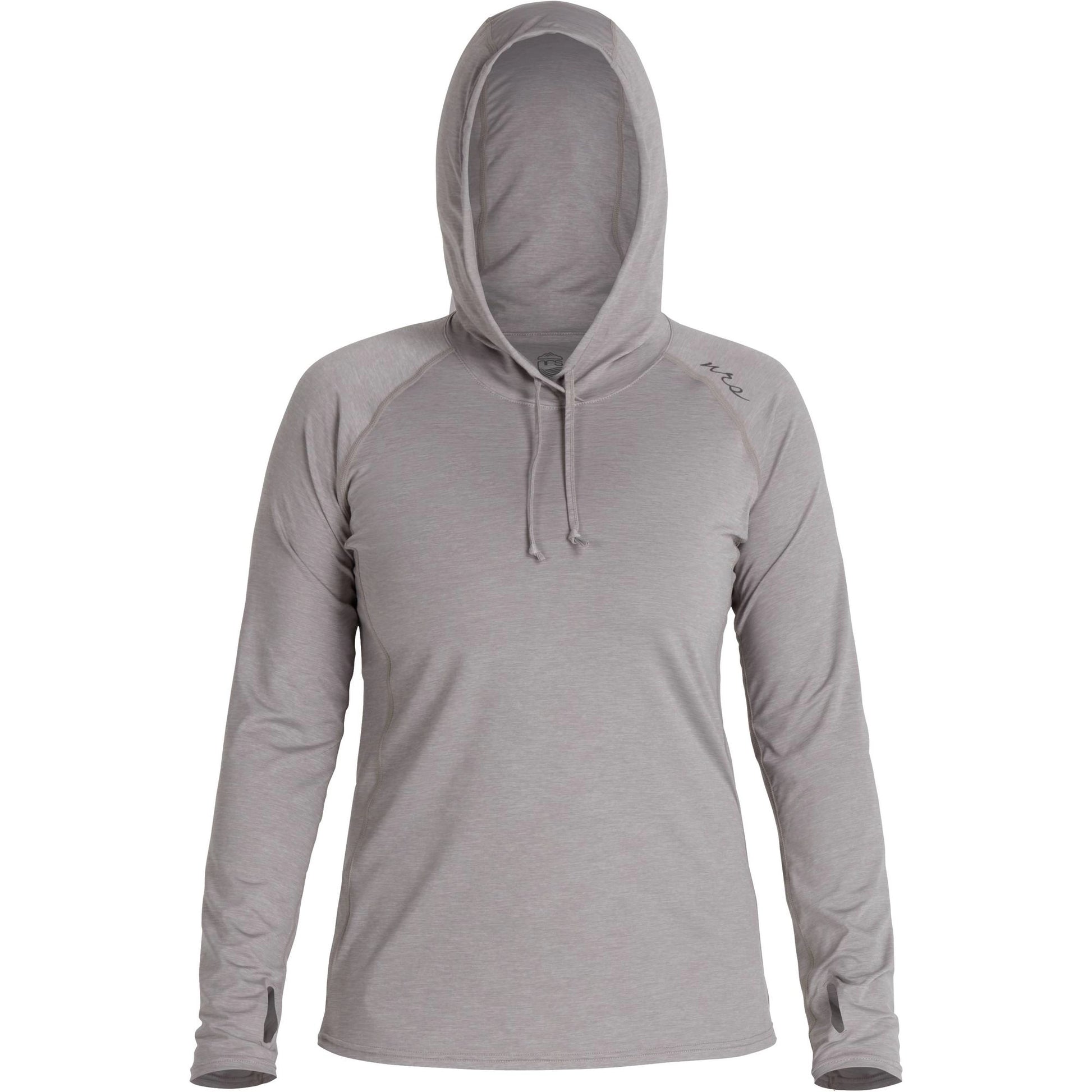NRS Women's Silkweight Long Sleeve Hoodie Sharkskin Large