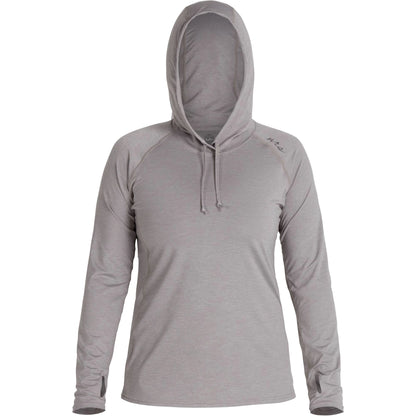 NRS Women's Silkweight Long Sleeve Hoodie Sharkskin Large