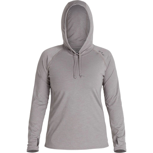 NRS Women's Silkweight Long Sleeve Hoodie Sharkskin Large