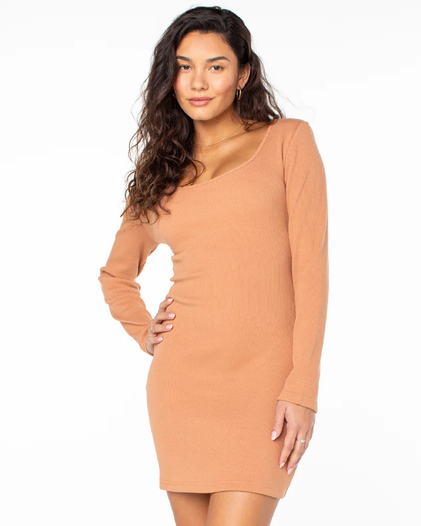 Roxy Good Keepsake Long Sleeve Dress-Small