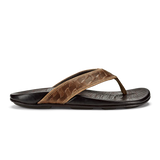 Olukai Hikianalia Tan / Dark Java Men’s Leather Beach Sandals Mens Sandals