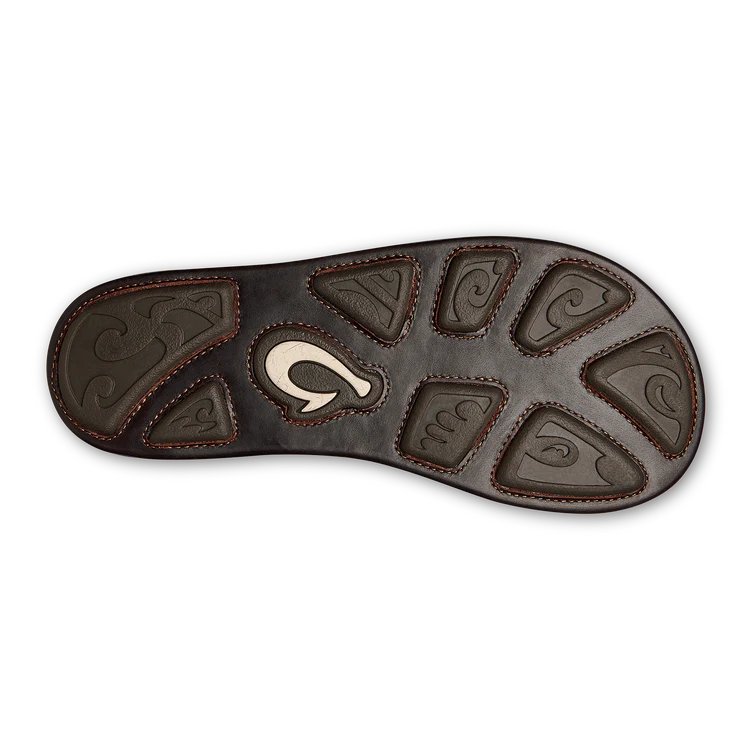 Olukai Hikianalia Tan / Dark Java Men’s Leather Beach Sandals Mens Sandals