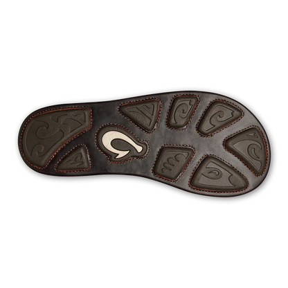 Olukai Hikianalia Tan / Dark Java Men’s Leather Beach Sandals Mens Sandals