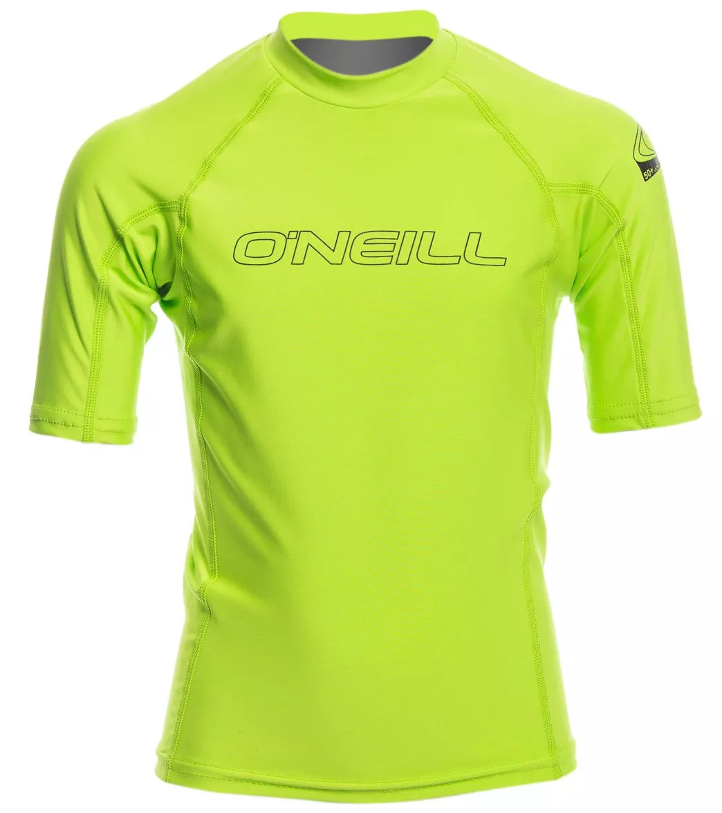 ONeill Skins Hyperfreak Short Sleeve Lime Medium