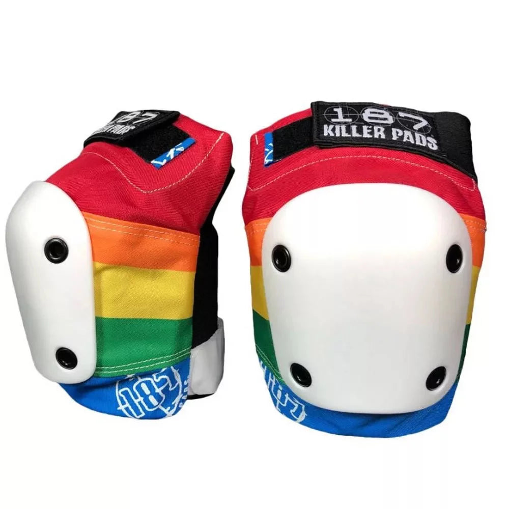 187 Killer Pads 187 Killer Slim Knee Pads Rainbow Small Skateboard Accessory – Image 1
