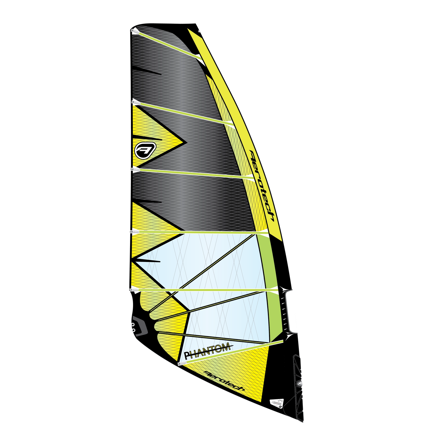 Aerotech Sails Phantom Windsurf Sail Yellow 4.0