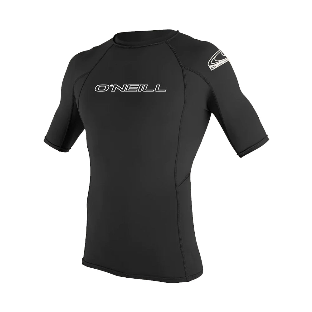 O'Neill Basic Skins UPF 50+ Short Sleeve Rash Guard Black Small