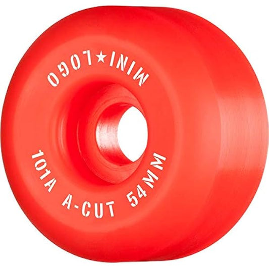 Mini Logo Skateboard Wheels A-cut "2" 54mm 95a Red 4pk