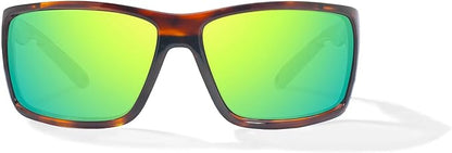 Bajio Bales Beach Polarized Sunglasses – Full Wrap – Large Fit Green Mirror Glass