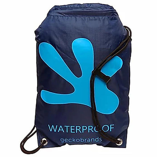 Geckobrands Drawstring Waterproof Backpack Navy