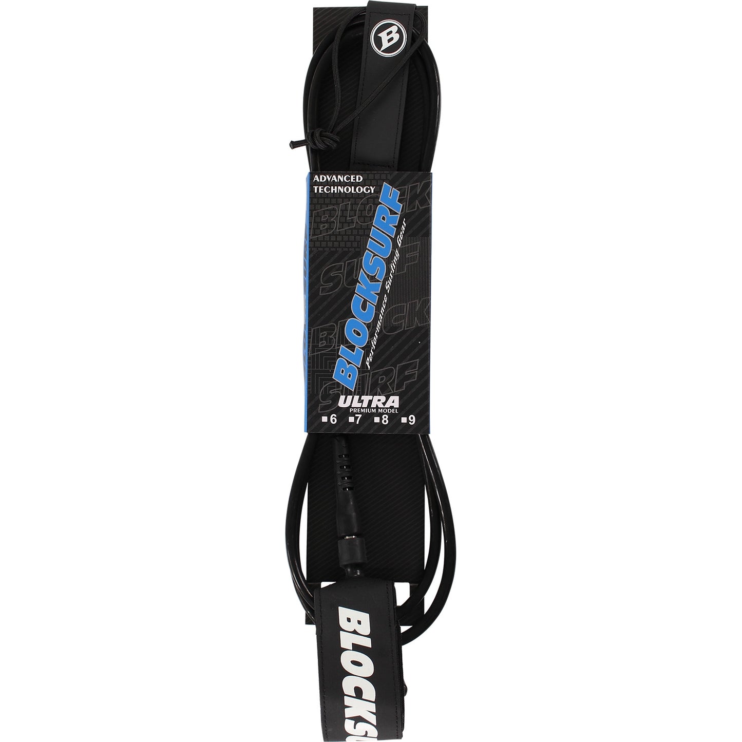 Blocksurf Ultra Black / Solid Black Surfboard Leash