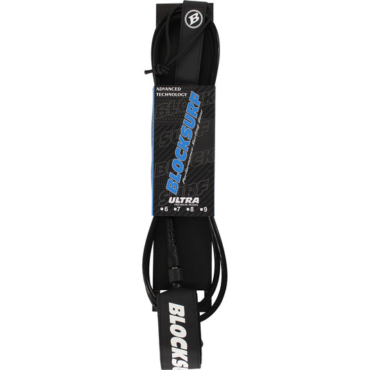 Blocksurf Ultra Black / Solid Black Surfboard Leash