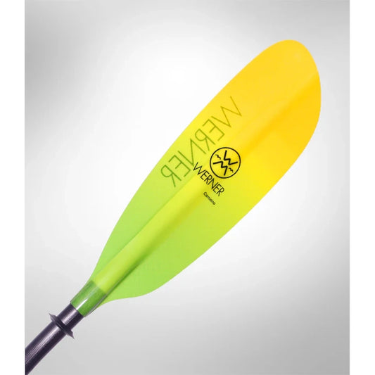 Werner Camano Straight Shaft 2 Piece Kayak Paddle 220 Citrus