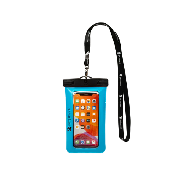 Geckobrands Large Phone Dry Bag Neon Blue