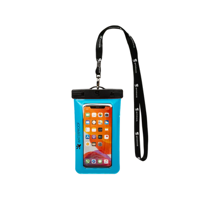 Geckobrands Large Phone Dry Bag Neon Blue