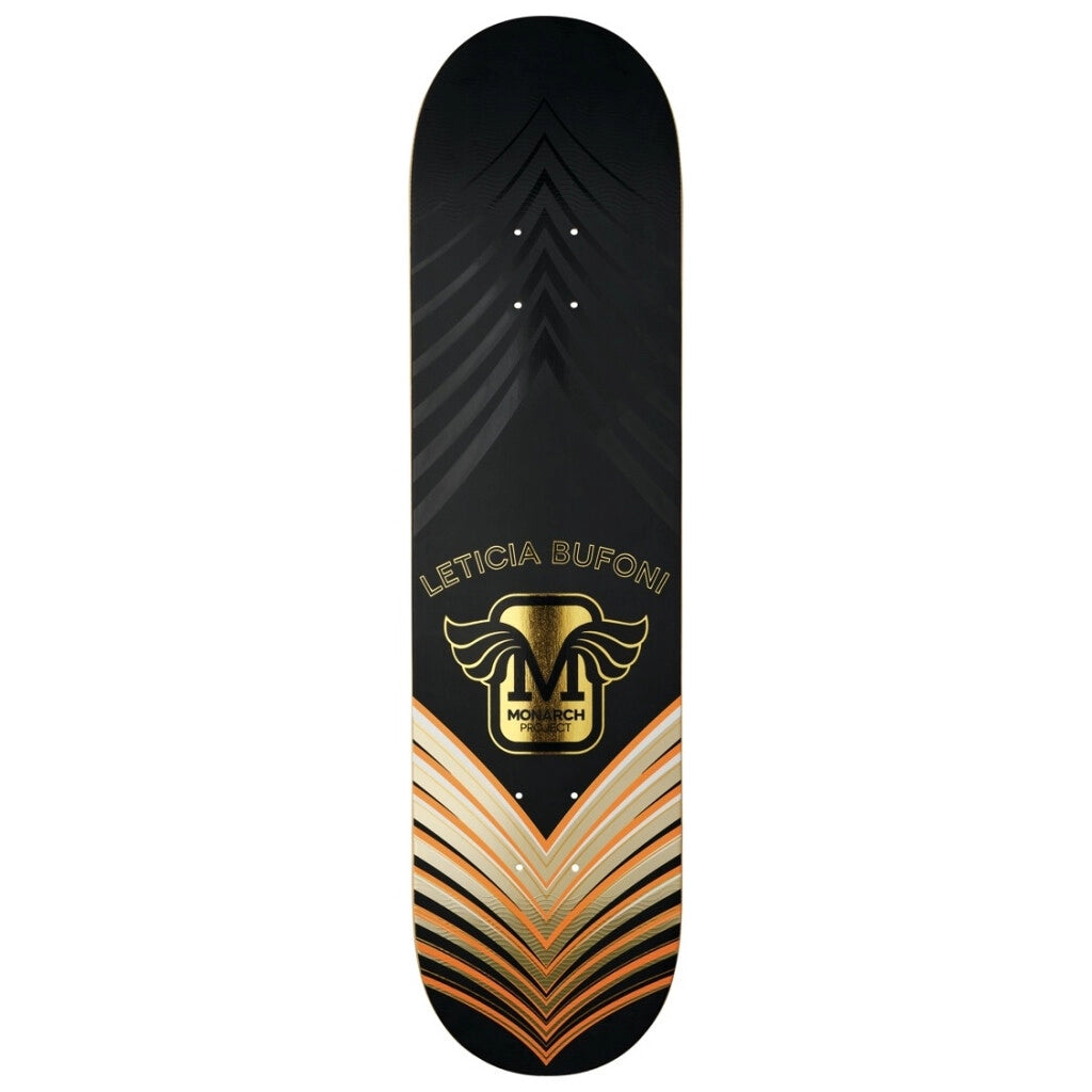 Monarch Project Skateboard Deck Leticia Bufoni Horus Black/Orange 8.375" x 31.9"