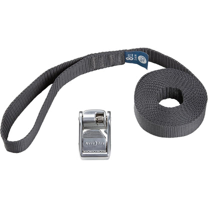 Nite IZE Dual CamJam Tie Down System - Tie Downs - Ratchet Straps - Tie Down Straps for Trucks & Cars - Luggage Strap for Camp Gear - Tie Downs Moving Supplies - 8 ft Strap, Black