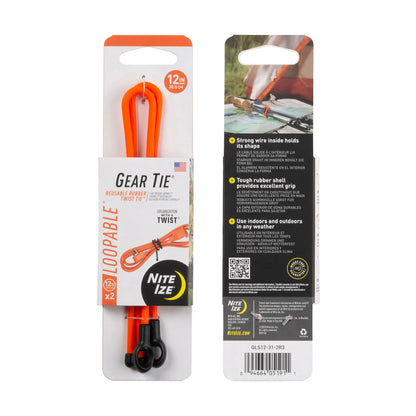 Nite Ize Gear Tie® Loopable™ Twist Tie orange