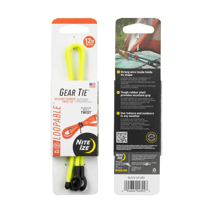 Nite Ize Gear Tie® Loopable™ Twist Tie yellow