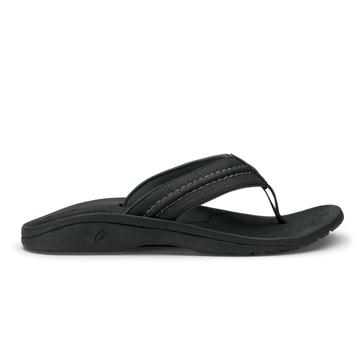 OluKai Hokua Men’s Quick-Drying Beach Sandals black