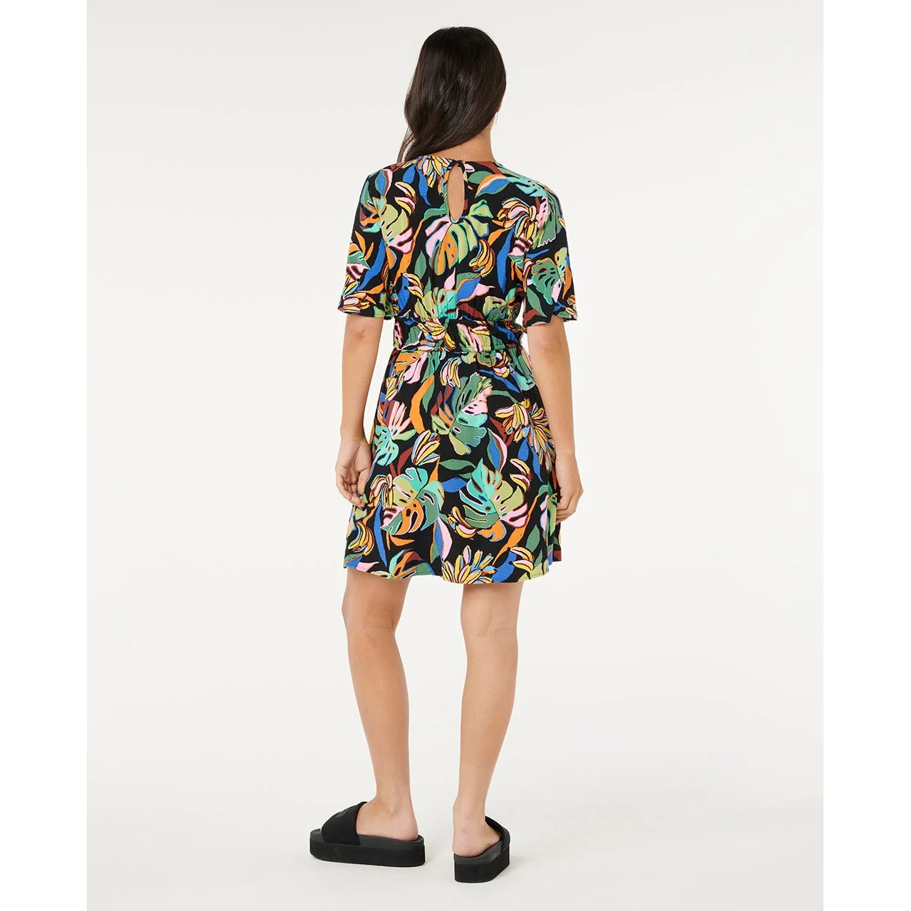 Ripcurl Sunset Luau Short Sleeve Mini Dress