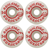 Spitfire Skateboard Wheels Burners 54mm 99A White/Red