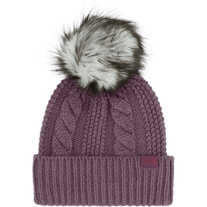THE NORTH FACE WOMENS OH MEGA FUR POM BEANIE WINTER HAT muted mauve