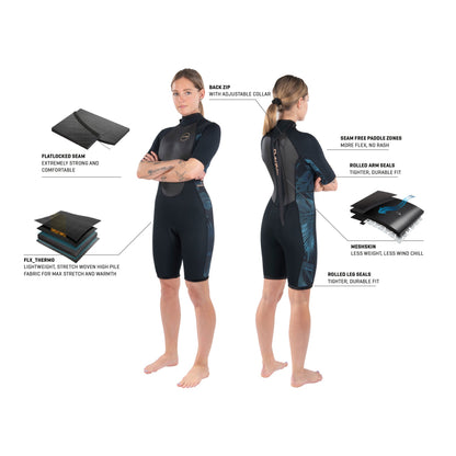 Dakine Womens Quantum Back Zip Shorty 2/2mm