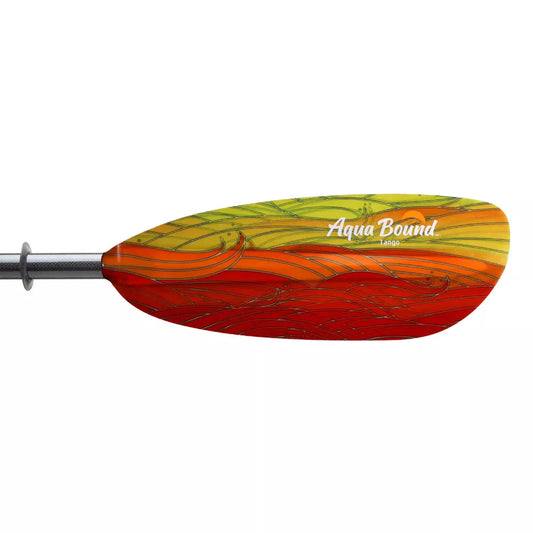 Aqua Bound Tango Fiberglass 2-Piece Bent Shaft Kayak Paddle 230 Fuego Red