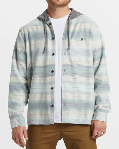 Billabong Baja Hooded Long Sleeve Flannel Shirt-Large