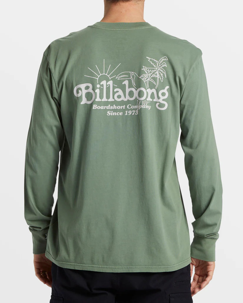 Billabong Lounge Long Sleeve Wave Washed T-Shirt-Large