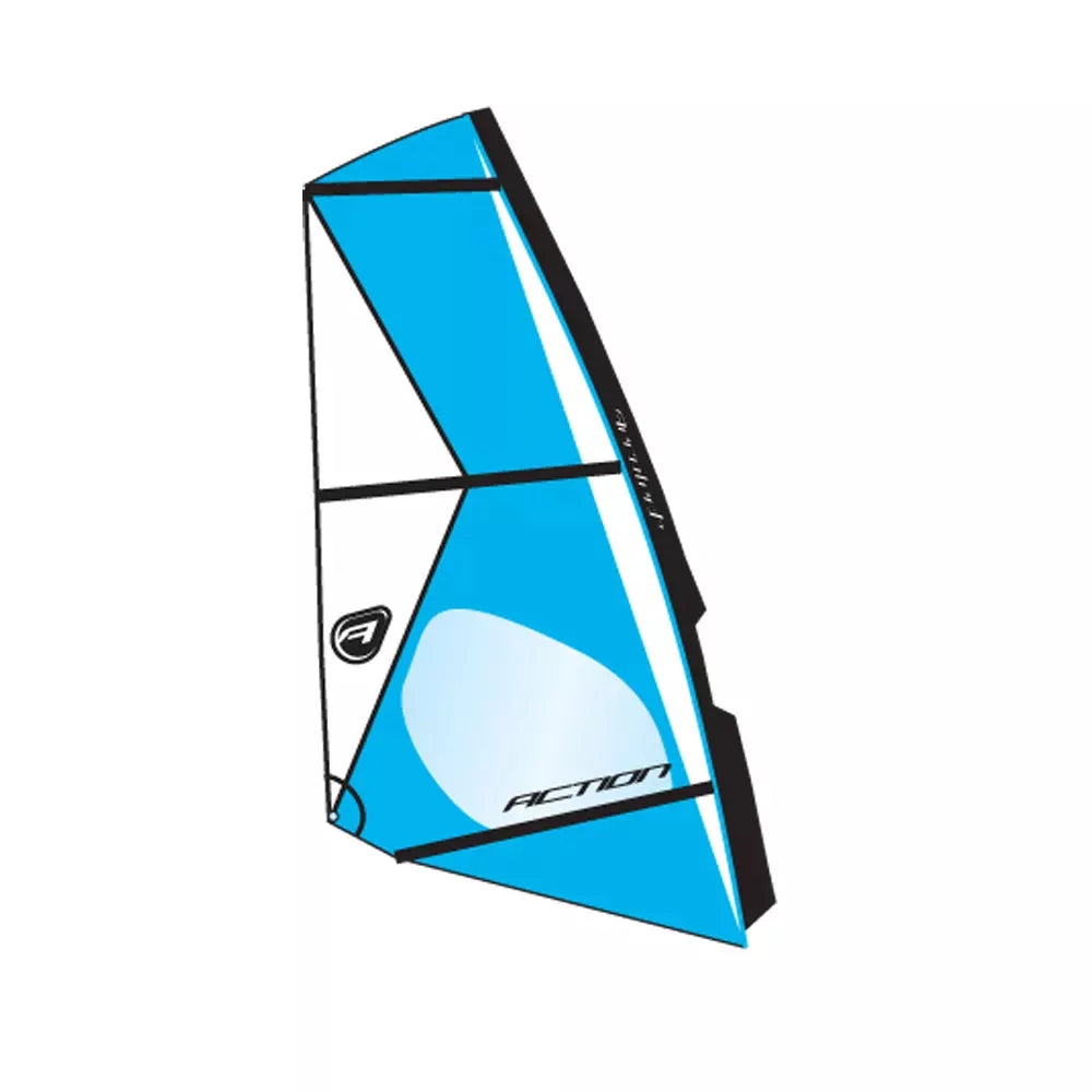 Aerotech Sails Aerotech Action Complete Rig Blue Windsurfing Sail – Image 2