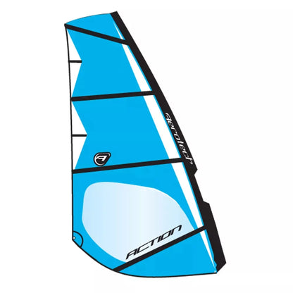 Aerotech Sails Aerotech Action Complete Rig Blue Windsurfing Sail – Image 3