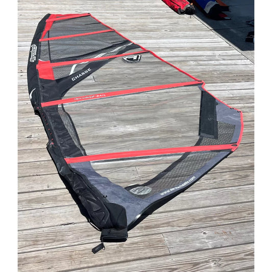 Aerotech Sails Charge 5.5 Red/Blk Used Windsurfing Sail Used – Image 2