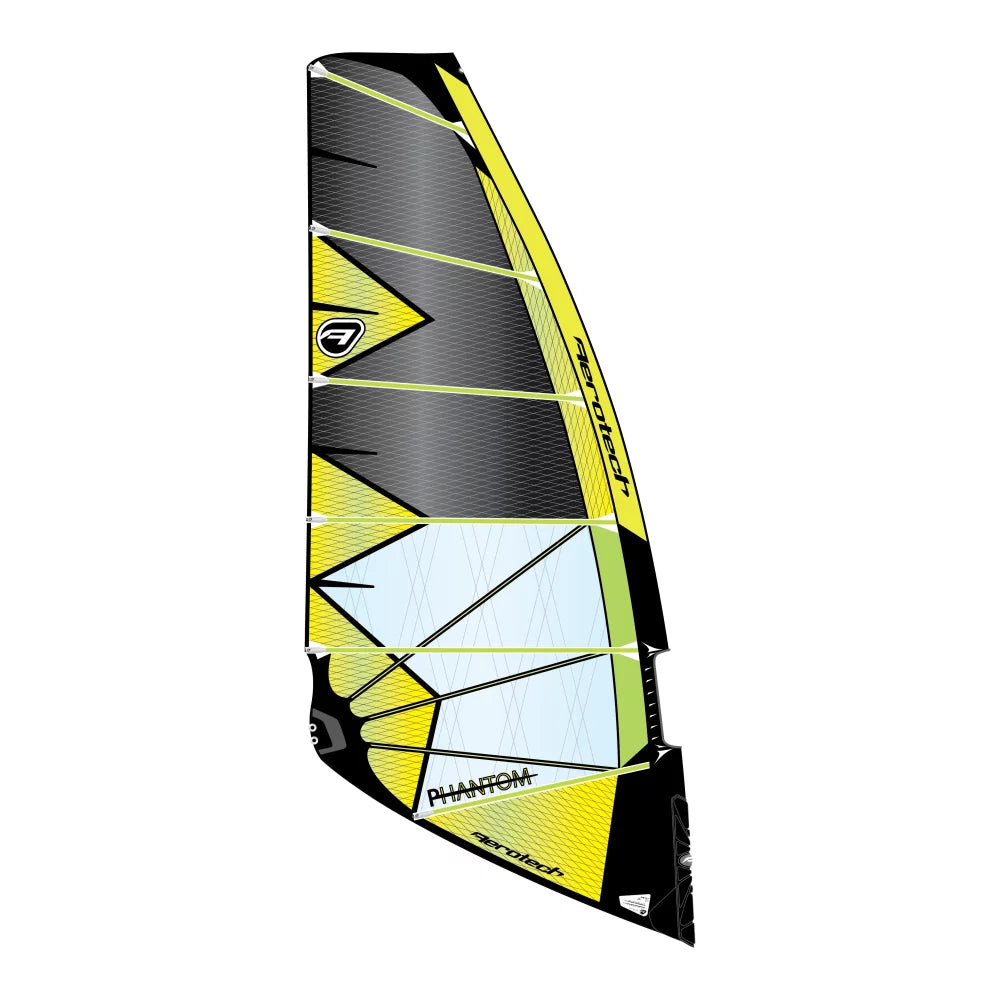 Aerotech Sails Phantom Windsurf Sail Yellow Windsurfing Sail – Image 1