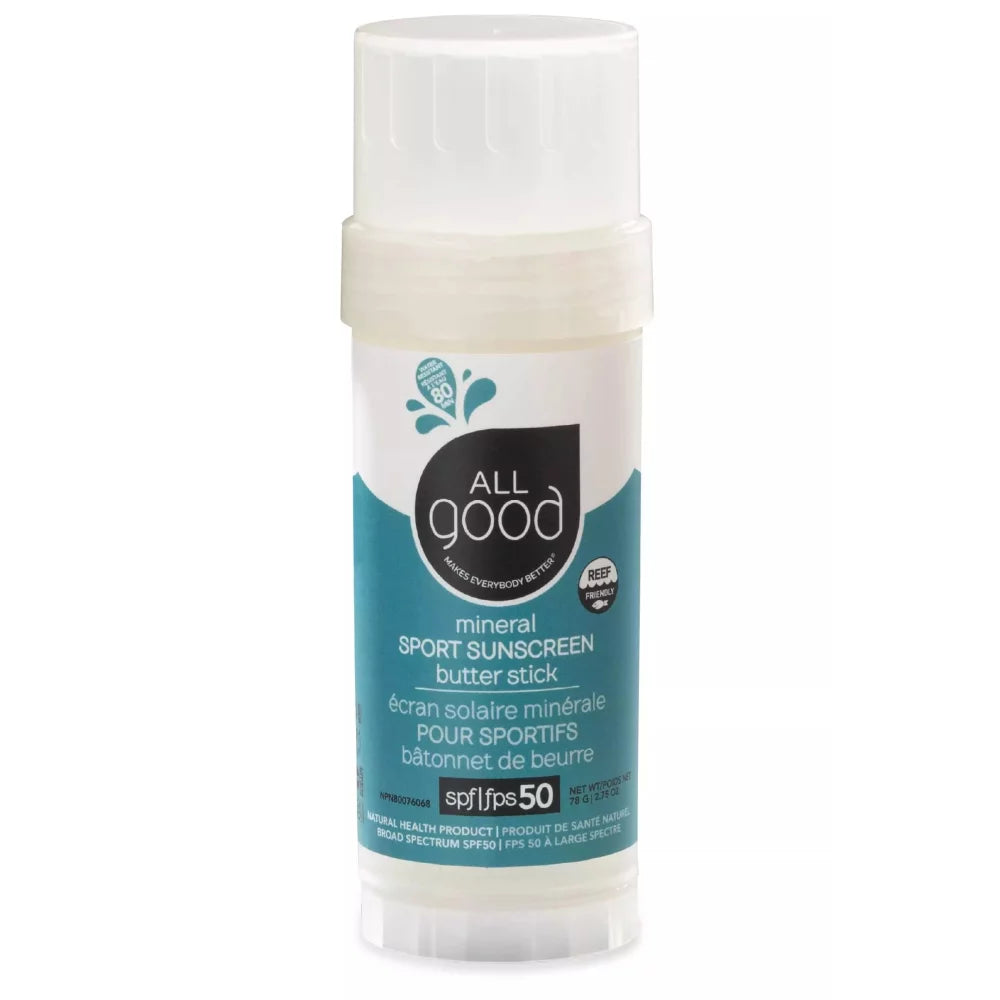 All Good SPF 50 Sport Mineral Sunscreen Butter Stick, 2.75 oz – Image 1