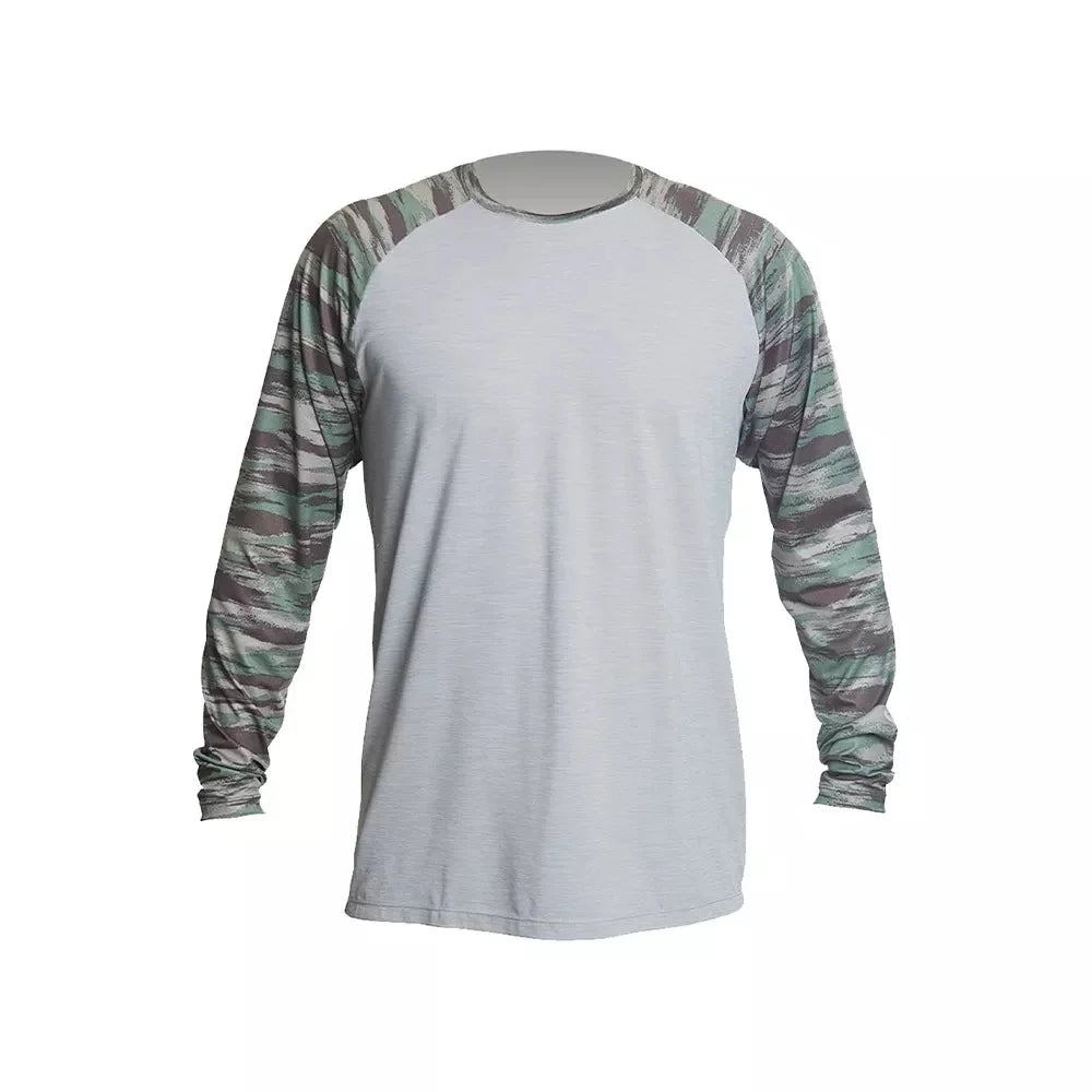 Anetik Remix Raglan Tech Long Sleeve Shirt Camo Small Mens Shirts – Image 1