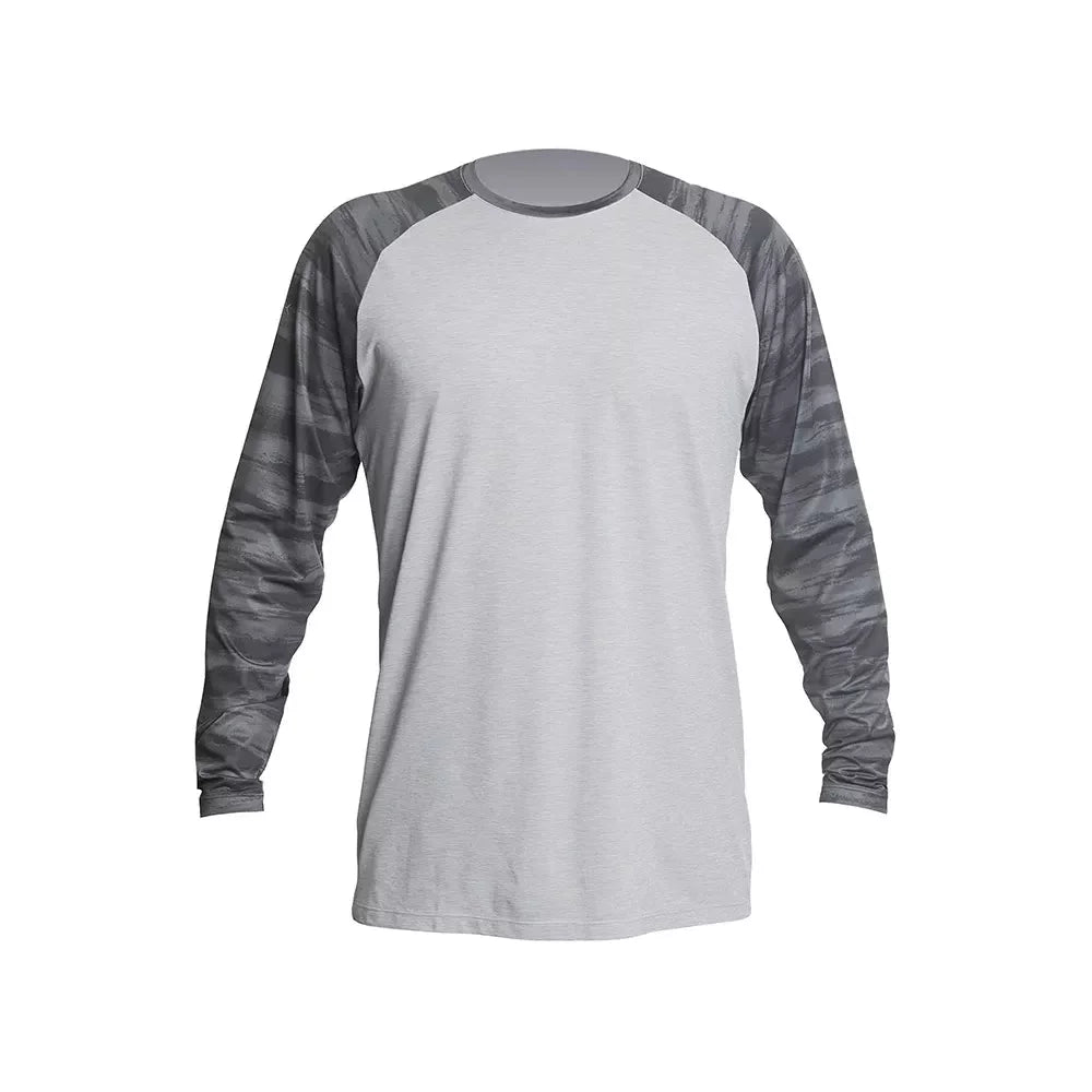 Anetik Remix Raglan Tech Long Sleeve Shirt Stealth Camo Medium Mens Shirts – Image 1