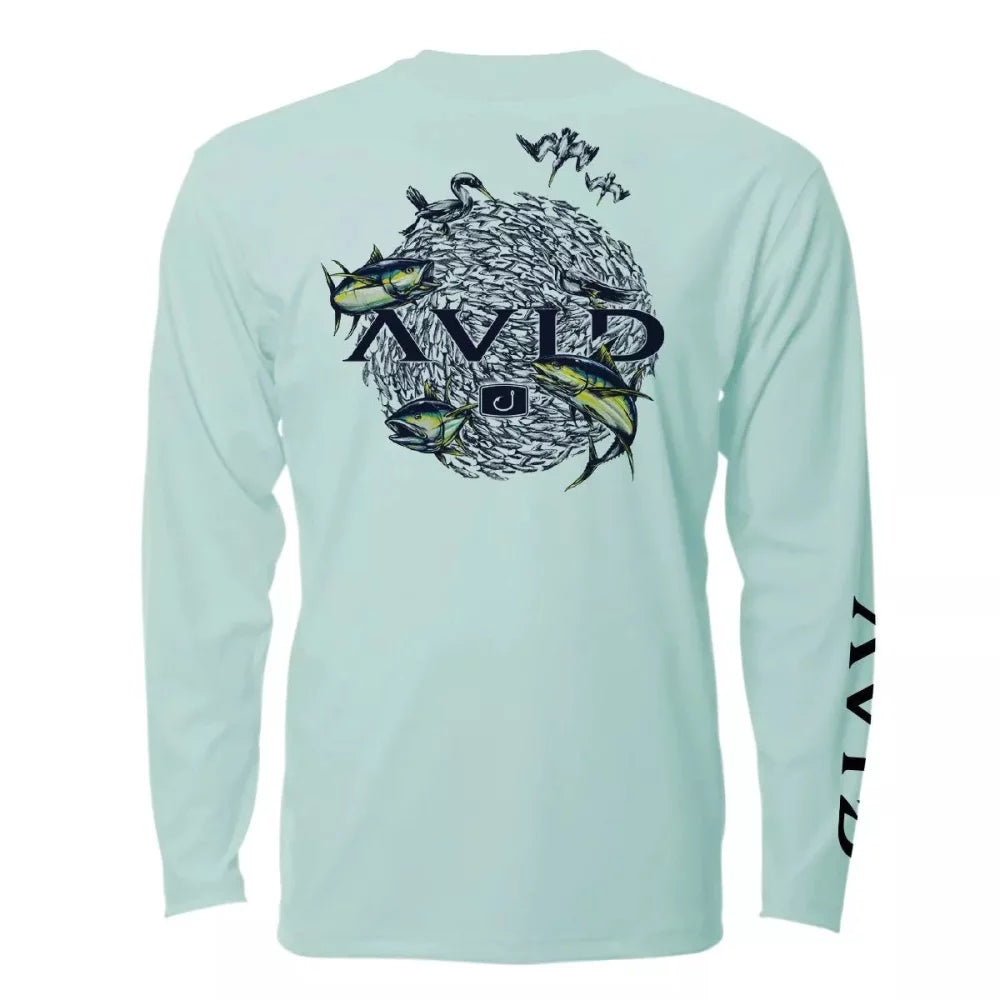 AVID Bait Ball AVIDry 50+ UPF Long Sleeve Shirt Seafoam Large Mens Shirts – Image 1