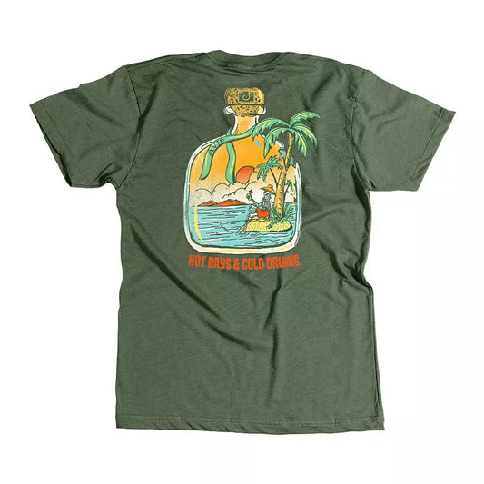 AVID Hot Days Short Sleeve Tee Army Heather Small Mens Shirts – Image 1