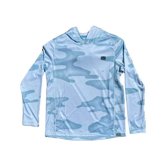 Avid Kid's Camo Kinetic Hoodie Ice Blue Large Mens Shirts – Image 1