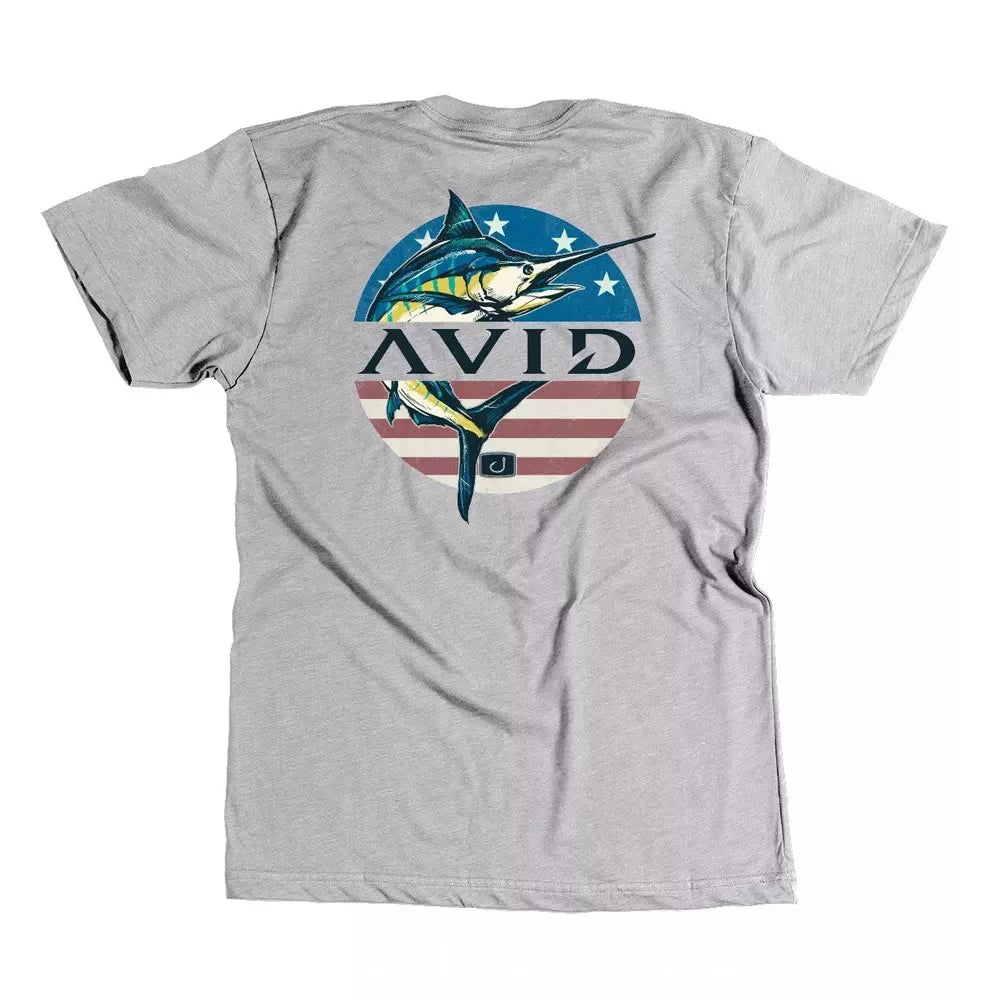 AVID Legend Short Sleeve Tee Heather Grey Medium Mens Shirts – Image 1