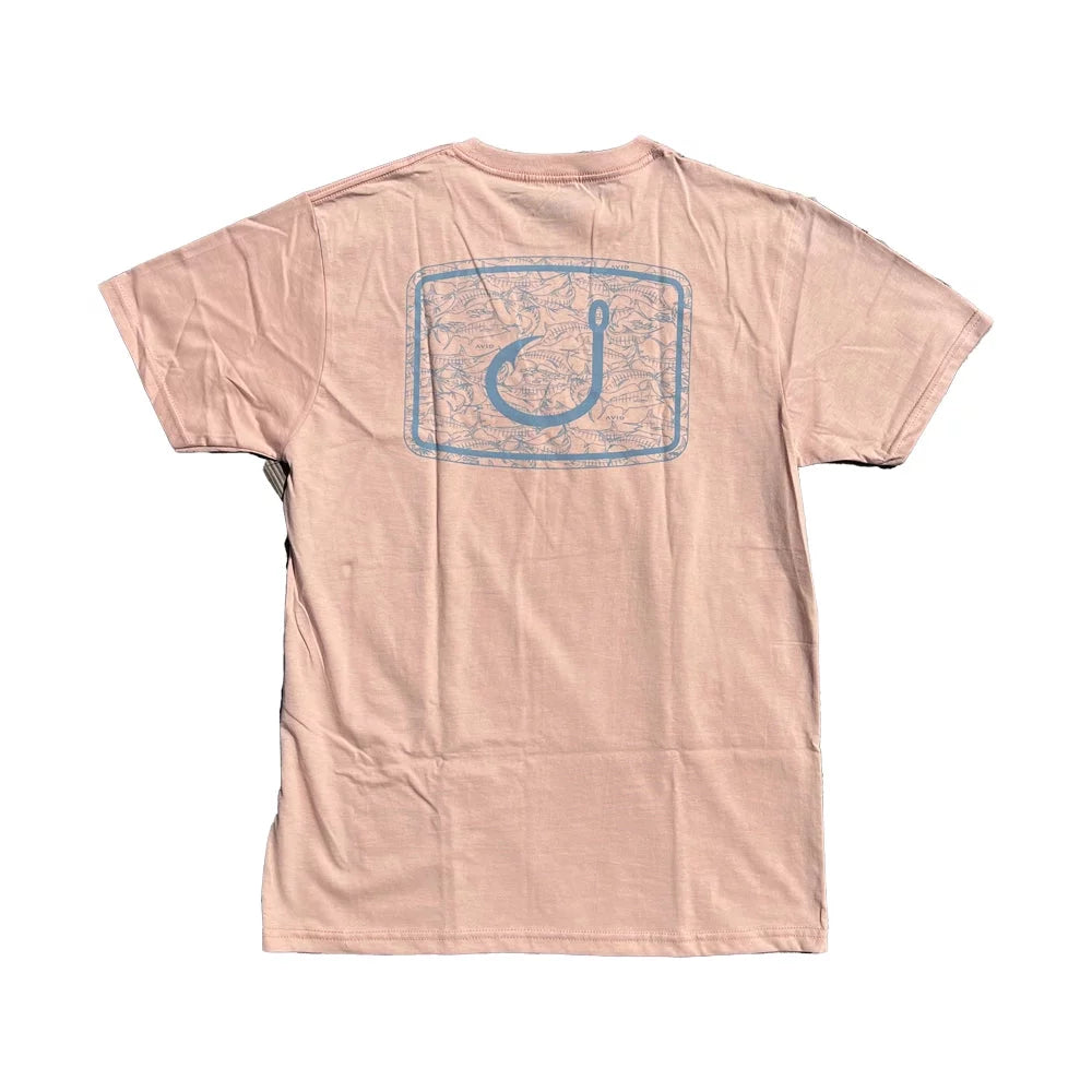Avid Marlin Camo Icon Short Sleeve Tee Coral Large Mens Shirts – Image 2